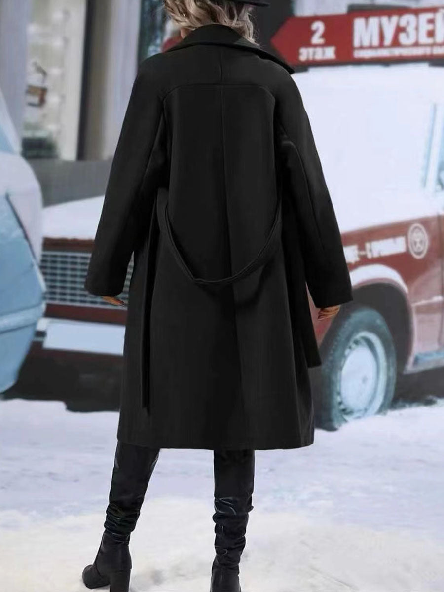 Trench-coat femme long double boutonnage