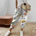 Pantalon Casual en Coton et Lin Fluide - Coupe Décontractée Femme