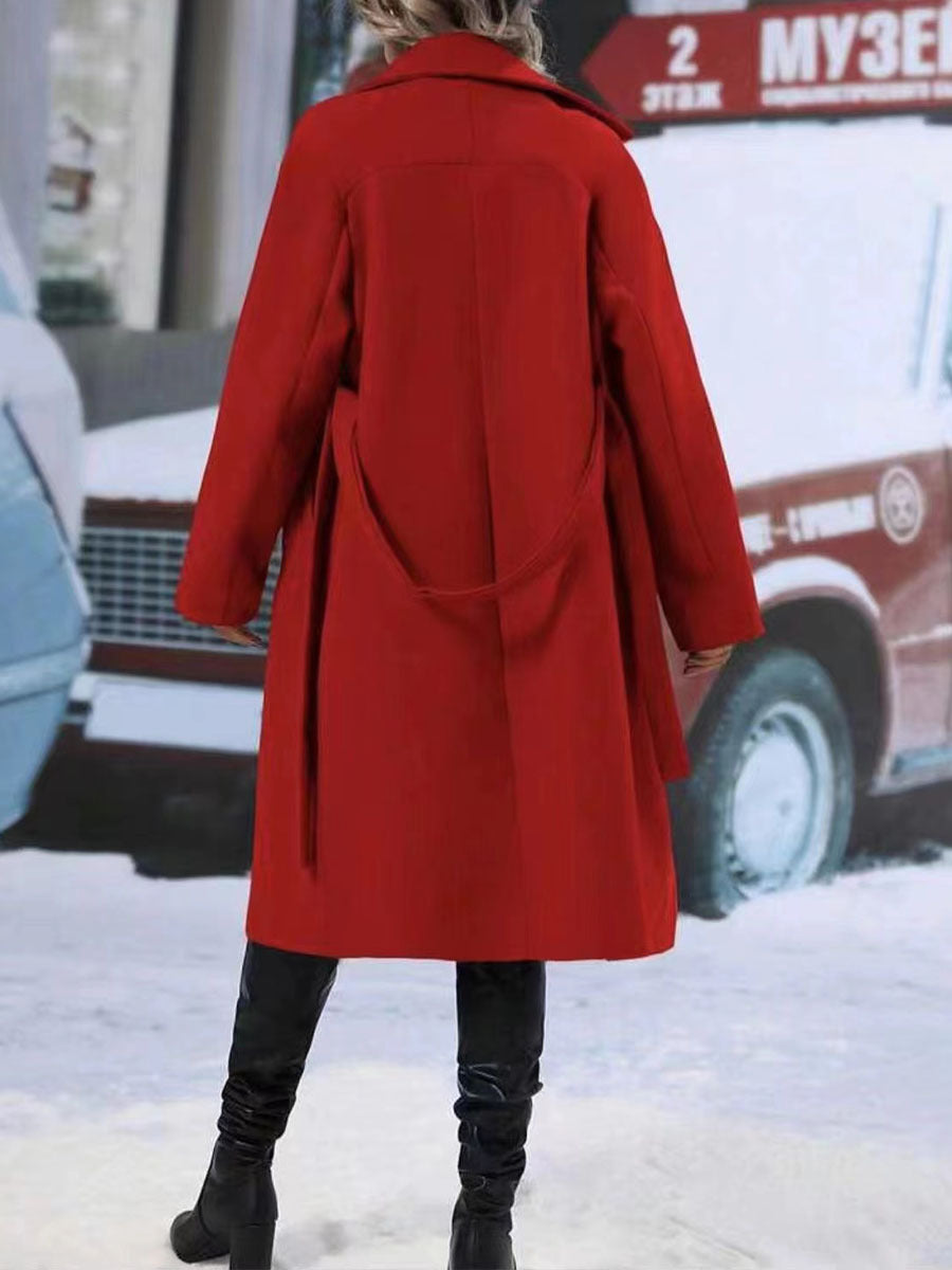 Trench-coat femme long double boutonnage