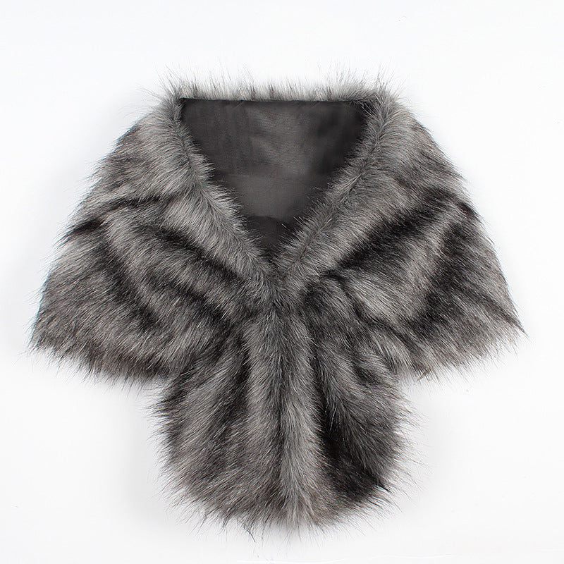 Étole Femme Hiver Luxe en Fausse Fourrure