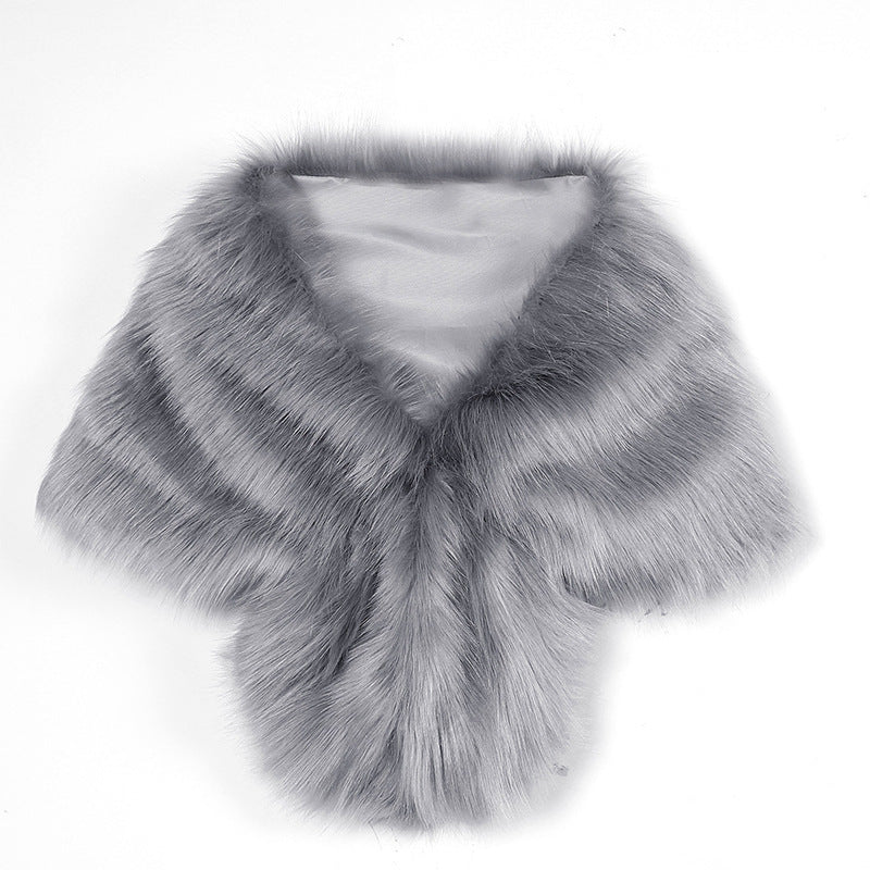 Étole Femme Hiver Luxe en Fausse Fourrure