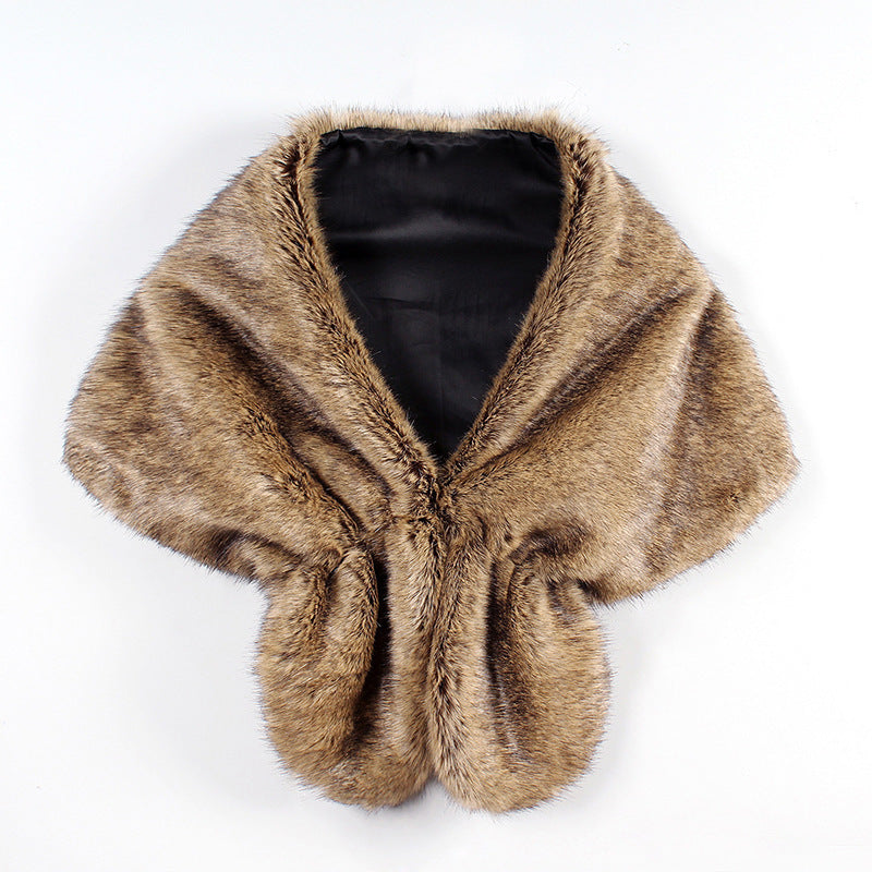 Étole Femme Hiver Luxe en Fausse Fourrure