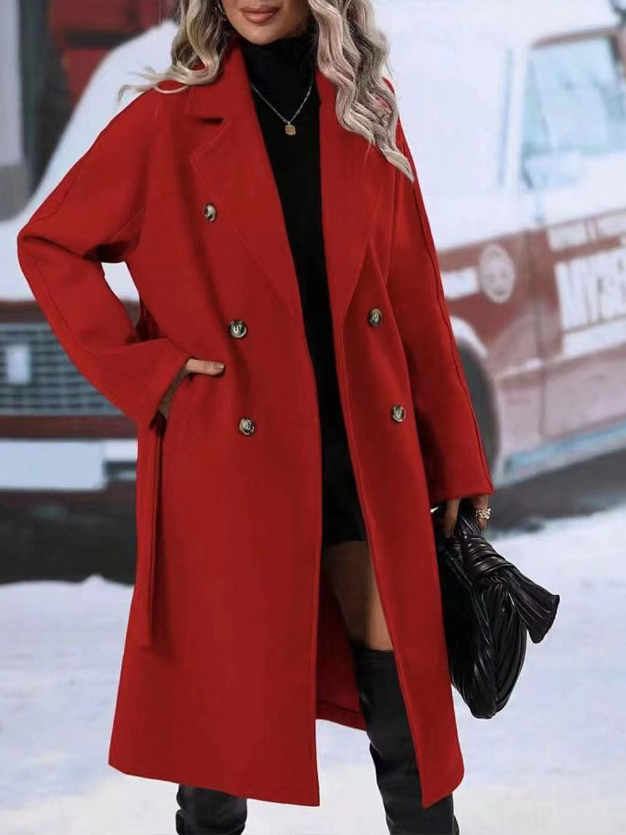 Trench-coat femme long double boutonnage