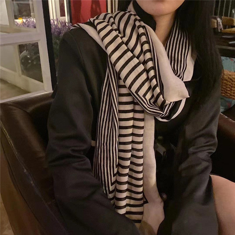 Foulard Long Femme Motif Géométrique Chic