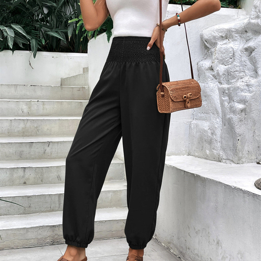 Pantalon Femme Coupe Large Confort Élastiqué VEV37332