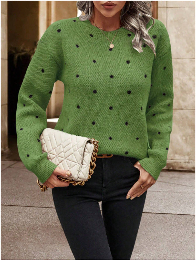 Pull en Maille à Pois pour Femme - Douceur & Style Casual